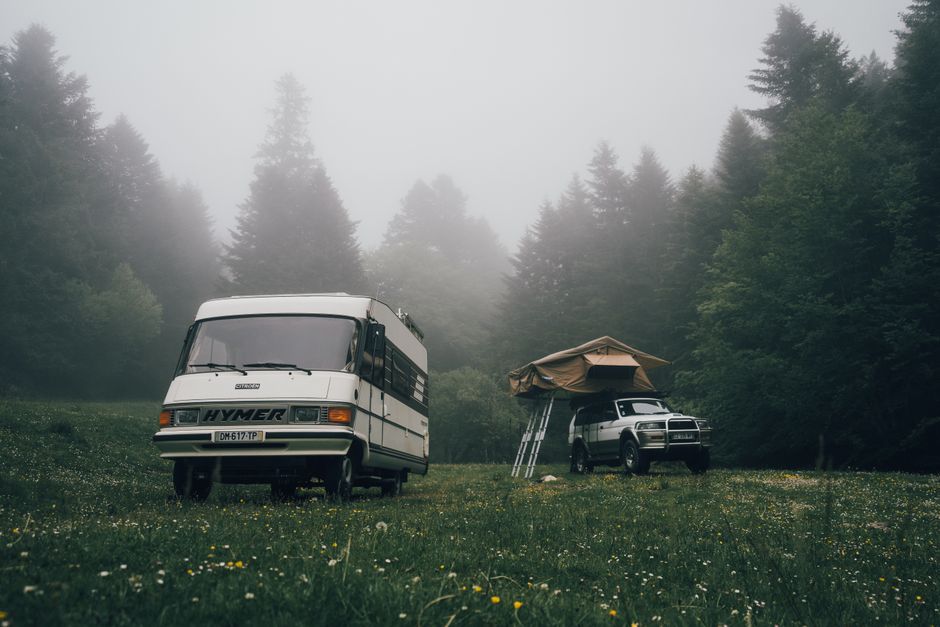 Camping-car préparé au contrôle technique avant les vacances